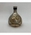 Elegant Silver & Gold Decorative Bottle Vase, Unique Rustic Home Décor Gift Idea