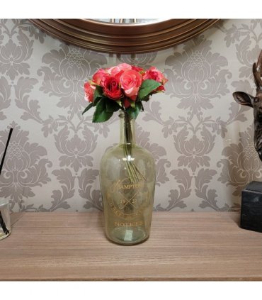 Decorative Clear Glass Vase - Stylish Rustic Accent Pot for Home Decor or Gifts