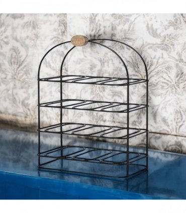 Durable & Stylish Cast Iron Black 8/9/12-Bottle Wine Rack - Premium Organizer with Durable Metal Frame with Elegant Design to Showcase Wine Bottles for Home, Kitchens, or Bars (25" CAST IRON)