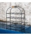 Durable & Stylish Cast Iron Black 8/9/12-Bottle Wine Rack - Premium Organizer with Durable Metal Frame with Elegant Design to Showcase Wine Bottles for Home, Kitchens, or Bars (25" CAST IRON)