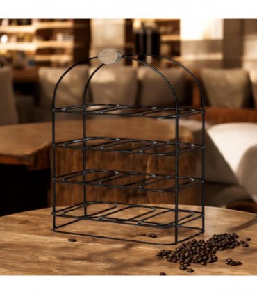 Durable & Stylish Cast Iron Black 8/9/12-Bottle Wine Rack - Premium Organizer with Durable Metal Frame with Elegant Design to Showcase Wine Bottles for Home, Kitchens, or Bars (25" CAST IRON)