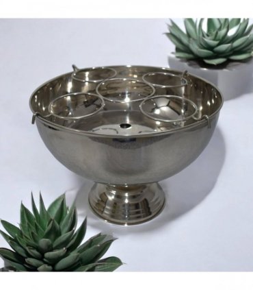 Stylish and Vintage Table Top Champagne Aluminium Bucket with Distressed Look Wine Cooler Ice Gift - Durable & Easy Maintenance for Celebrations, Parties, Bar, and Home Decor