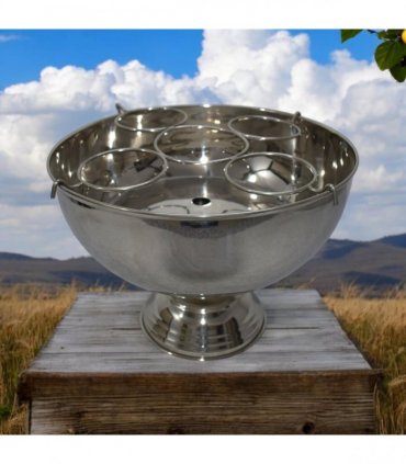 Stylish and Vintage Table Top Champagne Aluminium Bucket with Distressed Look Wine Cooler Ice Gift - Durable & Easy Maintenance for Celebrations, Parties, Bar, and Home Decor