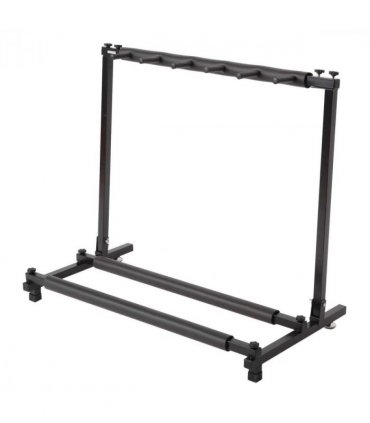 Triple Folding Multiple Guitar Holder Rack Stand Black