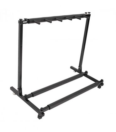 Triple Folding Multiple Guitar Holder Rack Stand Black