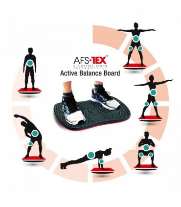 Pallet:AFS-TEX® Active Anti-Microbial Exercise Wobble Balance Board - 35 x 50cm Black - Pack of 120