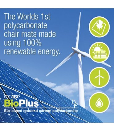 Pallet:Floortex® Ecotex® BioPlus Eco Friendly Carbon Neutral Polycarbonate Chair Mat for Carpet - 89 x 119cm Pack of 75