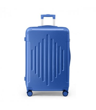 20-inch ABS Hard Shell Suitcase with Diamond Pattern - Navy Blue