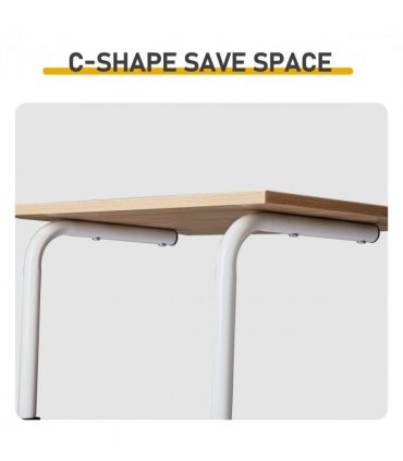 Adjustable Oak-Finish P2 Particle Board Computer Desk (60cm) - Versatile & Space-Saving