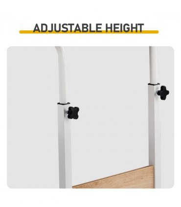 Adjustable Oak-Finish P2 Particle Board Computer Desk (60cm) - Versatile & Space-Saving