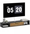 HOMCOM 120 cm Floating TV Unit with Storage Entertainment Media Console Grey