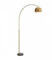 HOMCOM Arc Floor Lamp for Living Room, Free Standing Tall Lamp, Gold Tone