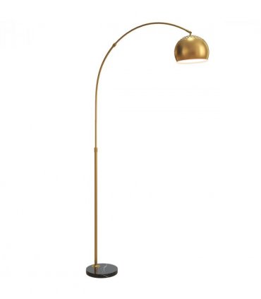 HOMCOM Arc Floor Lamp for Living Room, Free Standing Tall Lamp, Gold Tone