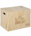 HOMCOM 3-in-1 Wooden Plyo Box for Home Gym, Workout Training, Natural
