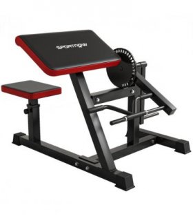 SPORTNOW Adjustable Preacher Curl Bench with Elbow Cushion for Home Gym
