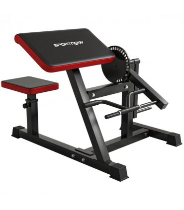 SPORTNOW Adjustable Preacher Curl Bench with Elbow Cushion for Home Gym