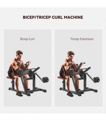 SPORTNOW Adjustable Preacher Curl Bench with Elbow Cushion for Home Gym