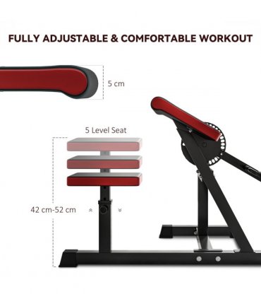 SPORTNOW Adjustable Preacher Curl Bench with Elbow Cushion for Home Gym