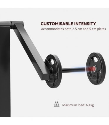 SPORTNOW Adjustable Preacher Curl Bench with Elbow Cushion for Home Gym