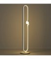 HOMCOM Dimmable LED Floor Lamp with Glass Night Light, Foot Switch, White