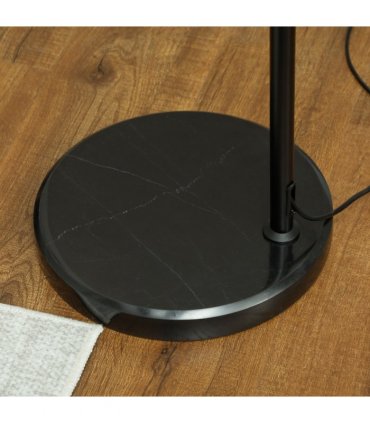 HOMCOM Floor Lamp for Living Room, Standing Lamp with Foot Switch, Black