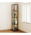 HOMCOM Floor Lamp for Living Room, Standing Lamp with Foot Switch, Black