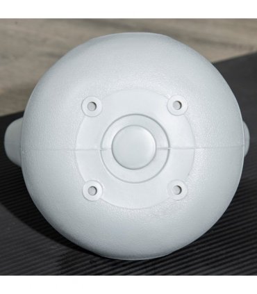 SPORTNOW 4kg Kettle Bell with Handle for Home Gym, Yellow and Grey