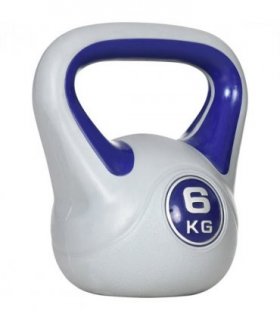SPORTNOW 6kg Kettle Bell with Handle for Home Gym, Purple and Grey