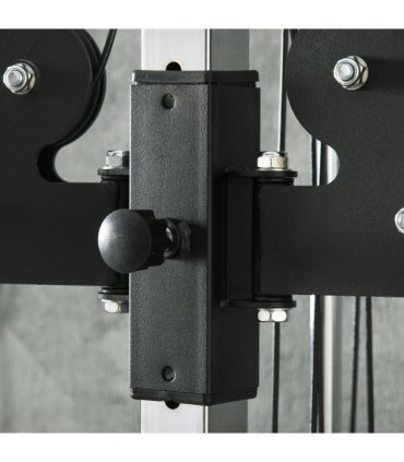 SPORTNOW Wall Mount Cable Station with 15 Positions Adjustable Dual Pulleys