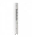 kleankin Slim Bathroom Cabinet, Toilet Roll Storage w/ Shelves, Light Grey