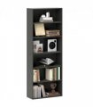 HOMCOM 6 Tier Bookshelf, Freestanding Bookcase with Adjustable Shelves, Black