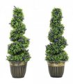HOMCOM Set of 2 Decorative Artificial Plants with Lavender and Pot, 90cm