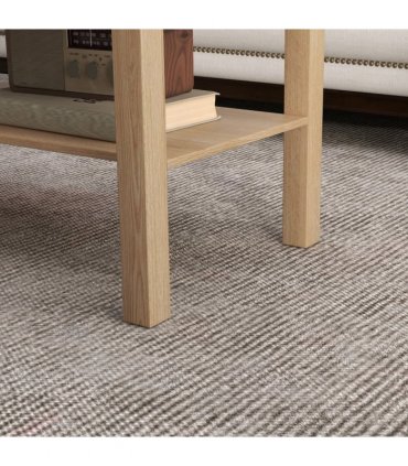 HOMCOM Coffee Table with Storage Shelf, Rectangular Centre Table, Natural