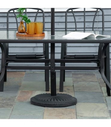 Pallet contains 56 units Cement Outdoor Garden Round Parasol Base Black