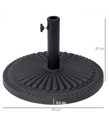 Pallet contains 56 units Cement Outdoor Garden Round Parasol Base Black