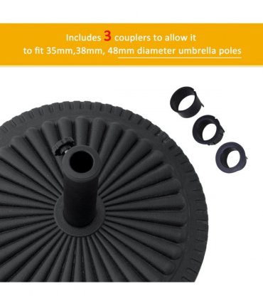 Pallet contains 56 units Cement Outdoor Garden Round Parasol Base Black