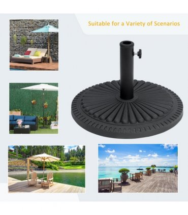Pallet contains 56 units Cement Outdoor Garden Round Parasol Base Black