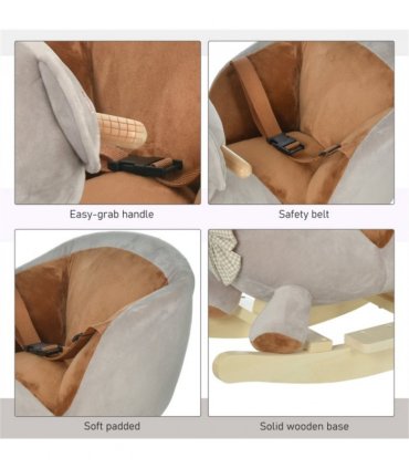 Baby Rocking Hors-Sound Brown ( Amazon Shipping)（Prohibited by WalMart）