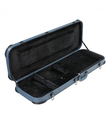 【Replace 87926095】 Electric Guitar Square PU Hard Case with Protective Sleeve Fits ST TL Burning fire 170 Style Electric Guitar Blue