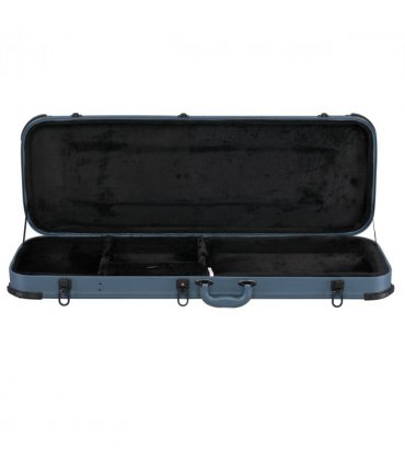 【Replace 87926095】 Electric Guitar Square PU Hard Case with Protective Sleeve Fits ST TL Burning fire 170 Style Electric Guitar Blue