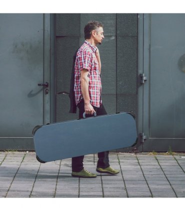 【Replace 87926095】 Electric Guitar Square PU Hard Case with Protective Sleeve Fits ST TL Burning fire 170 Style Electric Guitar Blue