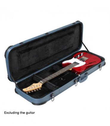 【Replace 87926095】 Electric Guitar Square PU Hard Case with Protective Sleeve Fits ST TL Burning fire 170 Style Electric Guitar Blue