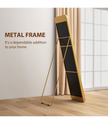 HOMCOM Rectangular Full Length Mirror for Bedroom, 40 x 160 cm, Gold Tone
