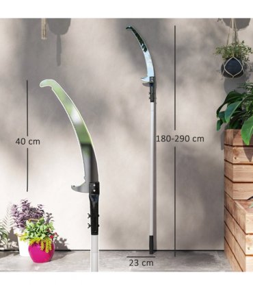 Outsunny 1.8-2.9 m Telescopic Tree Pruner, Tree Lopper Long Reach