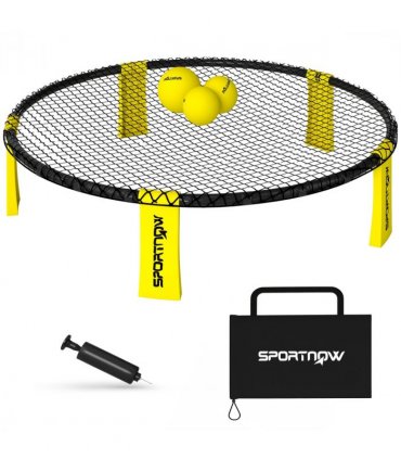 SPORTNOW Spike Ball Set, Mini Beach Games Set with Net, 3 Balls and Pump