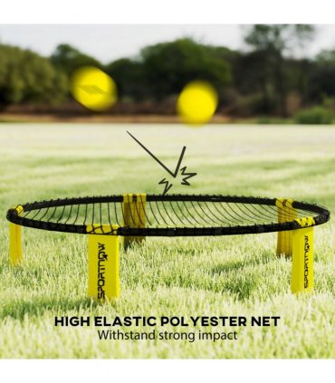 SPORTNOW Spike Ball Set, Mini Beach Games Set with Net, 3 Balls and Pump