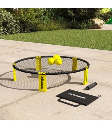 SPORTNOW Spike Ball Set, Mini Beach Games Set with Net, 3 Balls and Pump