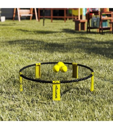 SPORTNOW Spike Ball Set, Mini Beach Games Set with Net, 3 Balls and Pump