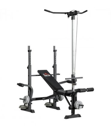 HOMCOM Adjustable Weight Bench Multifunction Full Body Workout Bench