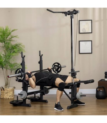HOMCOM Adjustable Weight Bench Multifunction Full Body Workout Bench